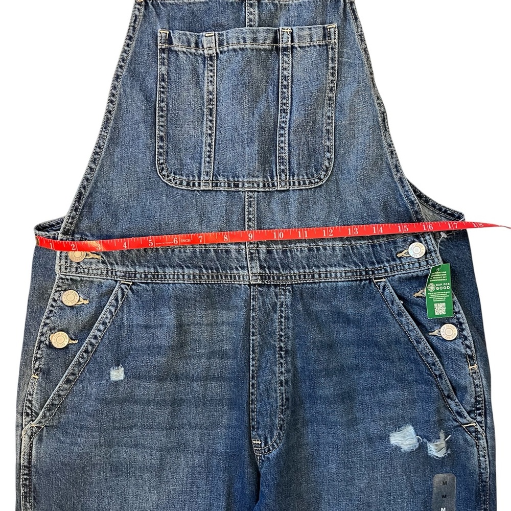GAP Women’s Distressed Denim Overalls - Picture 3 of 5
